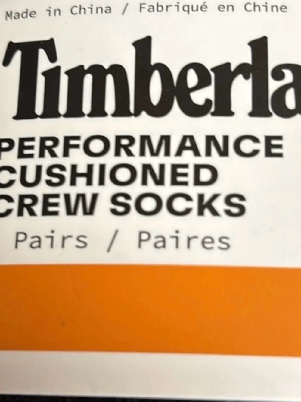New Timberland Socks 6 Pair Men’s Black Performance Cushioned Crew Casual Socks